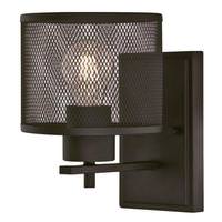 View 1 Light Oil Rubbed Bronze Mesh Shade Wall Light Fixture