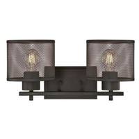 View 2 Light Oil Rubbed Bronze Mesh Shades Wall Light Fixture
