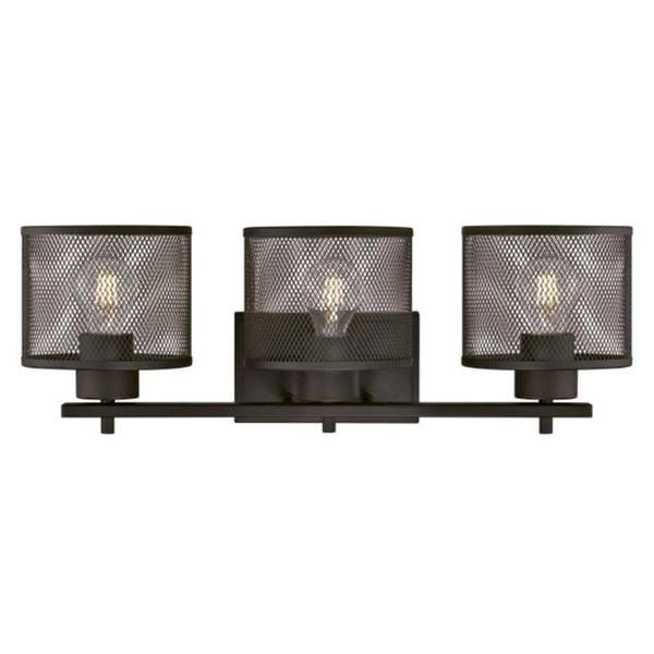3 Light Oil Rubbed Bronze Mesh Shades Wall Light Fixture