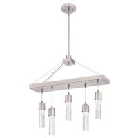 View 5 Light 34 watt 3000K Natural White Brushed Nickel Dimmable LED Chandelier