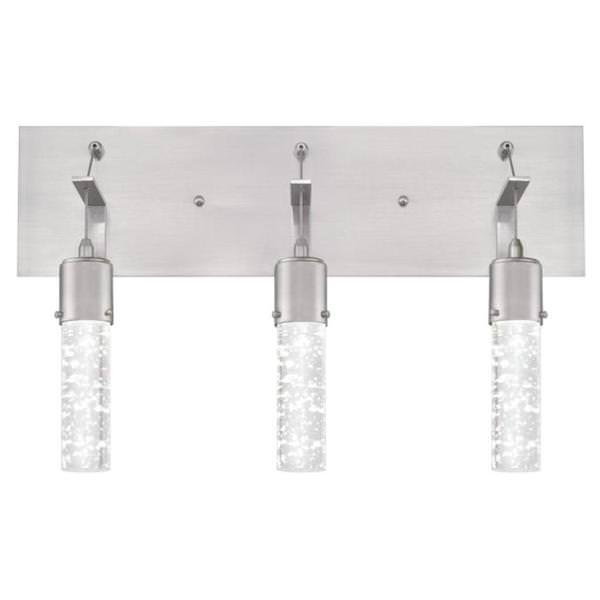 3 Light 22 watt Brushed Nickel 3000K Dimmable Wall Light Fixture
