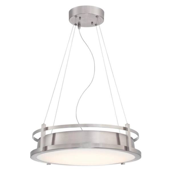 1 Light 45 watt 3000K Natural White Brushed Nickel Dimmable LED Chandelier