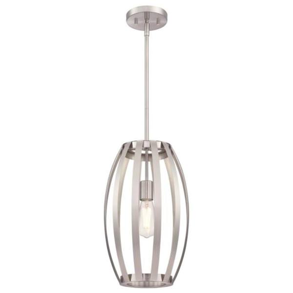 1 Light Brushed Nickel Pendant