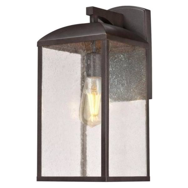 1 Light 17" Victorian Bronze with Clear Seeded Glass Wall Fixture