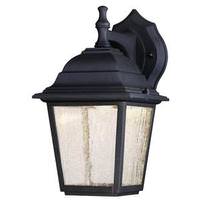 Westinghouse 9 watt 3 LED 6" Black Finish on Cast Aluminum with Seeded Glass Panels LED Wall Lantern Light Fixture