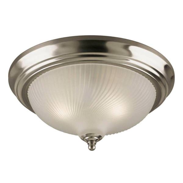 2 Light Brushed Nickel Ceiling Light Fixture
