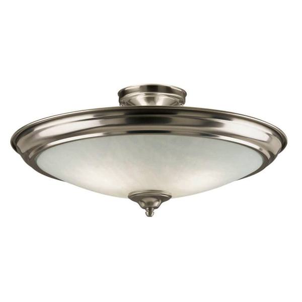 2 Light Brushed Nickel Ceiling Light Fixture