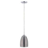Westinghouse 1 Light (Medium Screw Base) 4.75" Gun Metal Finish with Perforated Metal Shade Mini Pendant Light Fixture