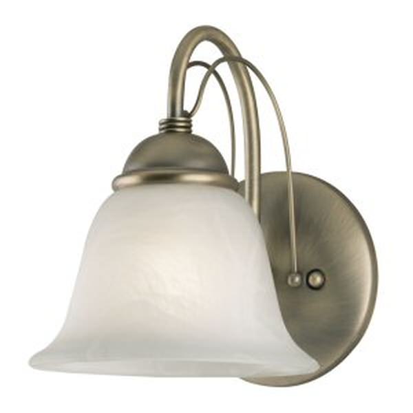 1 Light Oyster Bronze Wall Light Fixture