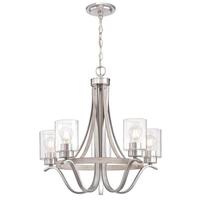 Westinghouse 5 Light Antique Ash and Brushed Nickel Finish Indoor Chandelier