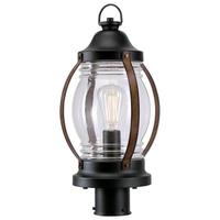Westinghouse 1 Light Black and Barnwood Outdoor Post Top Fixture