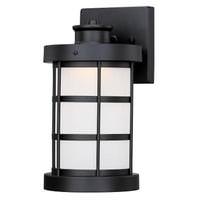 Westinghouse 1 Light 13 watt Matte Black Frosted Glass Shade 2700K Warm White Dimmable LED