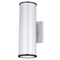 Westinghouse 2 Light 8.5 watt Nickel Luster Finish Frosted Glass Lens Dimmable LED Outdoor Wall Fixture