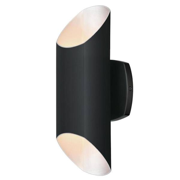 2 Light 9 watt Matte Black 3000K Natural White Dimmable LED Light Fixture 