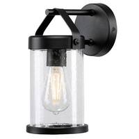 Westinghouse 1 Light Textured Black Finish with Frosted Glass Outdoor Fixture