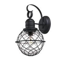 Westinghouse 1 Light Textured Black Finish Clear Seeded Glass 