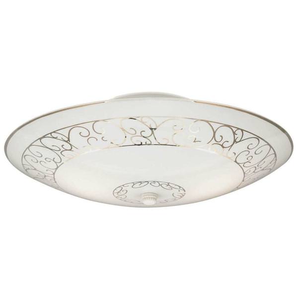 2 Light White Ceiling Light Fixture