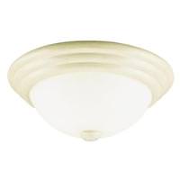 Westinghouse 2 Light 12" Round Bisque Leaf Faux Marbleized Glass Shade Ceiling Light Fixture