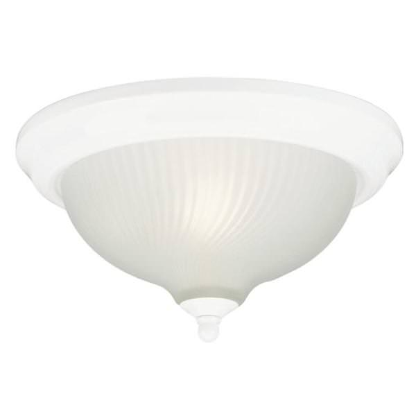 1 Light 11" Round White Frosted Swirl Glass Shade Ceiling Light Fixture