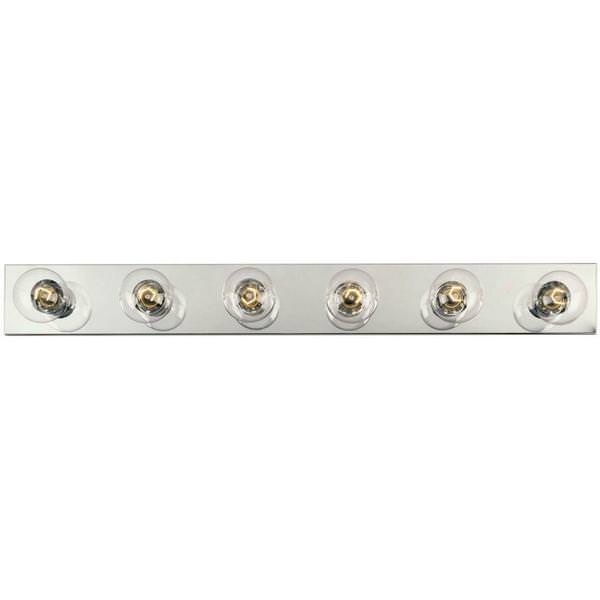 6 Light Chrome Wall Light Fixture