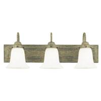 Westinghouse 3 Light Cobblestone Frosted White Alabaster Glass Shades Wall Light Fixture