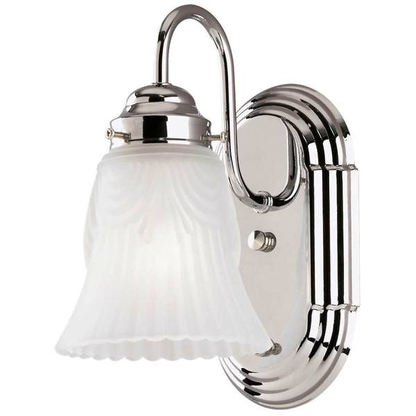 1 Light Chrome Wall Light Fixture