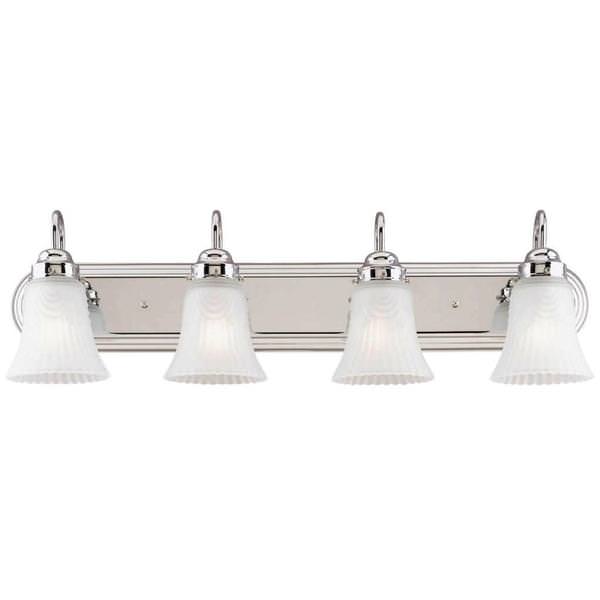 4 Light Chrome Wall Light Fixture
