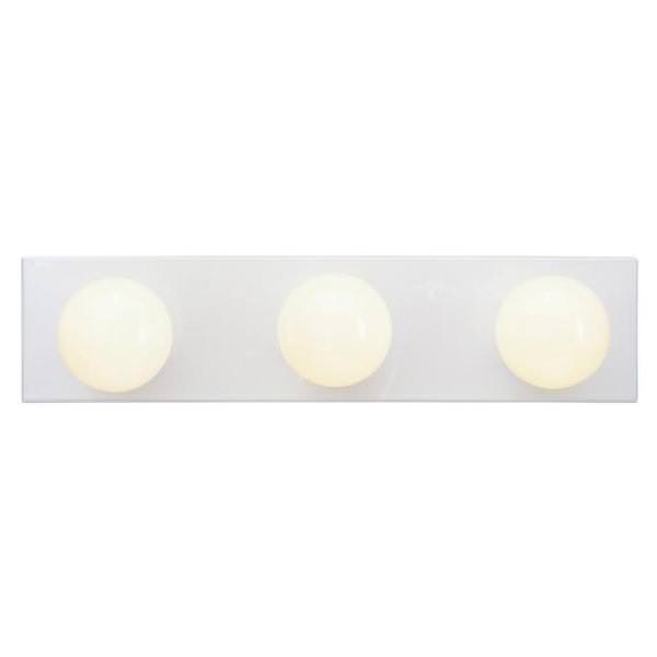 3 Light White Vanity Light Fixture