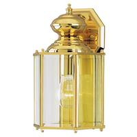 Westinghouse 1 Light 12" Polished Brass Clear Beveled Glass Panels Wall Light Fixture