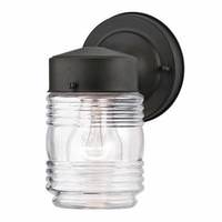 Westinghouse 1 Light Oil Rubbed Bronze Clear Ribbed Glass 