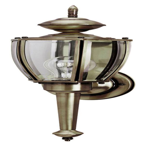 1 Light Antique Solid Brass Wall Light Fixture