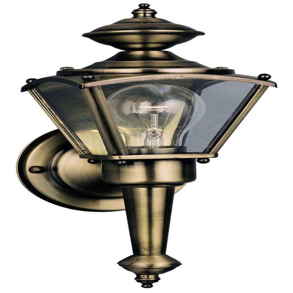 1 Light Antique Solid Brass Wall Light Fixture