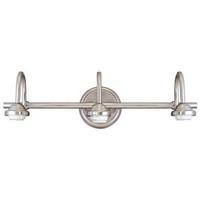 Westinghouse 3 Light (Medium Screw Base) 22.6" Brushed Nickel Finish Wall Light Fixture