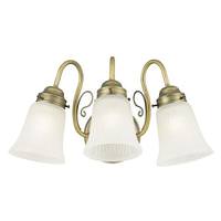 Westinghouse 3 Light Oyster Bronze Frosted Ribbed Glass Shades Wall Light Fixture