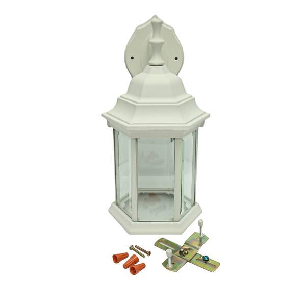 1 Light 12" Textured White Beveled Clear Glass Panel Wall Light Fixture (bulb not included)