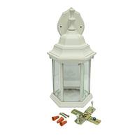 Westinghouse 1 Light 12" Textured White Beveled Clear Glass Panel Wall Light Fixture (bulb not included)