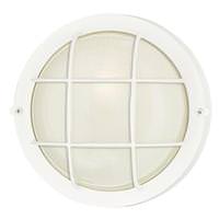 Westinghouse 1 Light White Finish Steel White Glass Wall Light Fixture