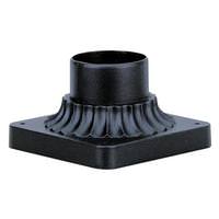 Westinghouse Textured Black Cast Aluminum Pedestal Mount for Post Lantern Light Fixture
