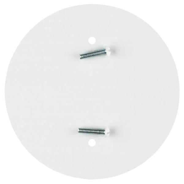4.75" White Metal 4" Outlet Box Concealer