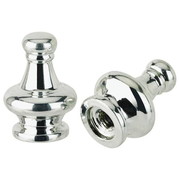 1.2" Nickel Lamp Finial (2 pack)