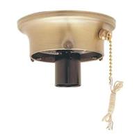 Westinghouse 3.25" Fitter White Glass Shade Holder Kit with Switch