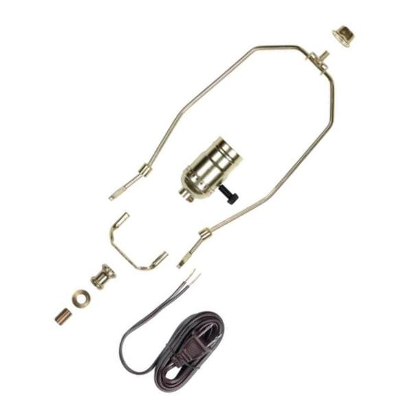 10" Brass 3-Way Socket "Make a Lamp" Kit