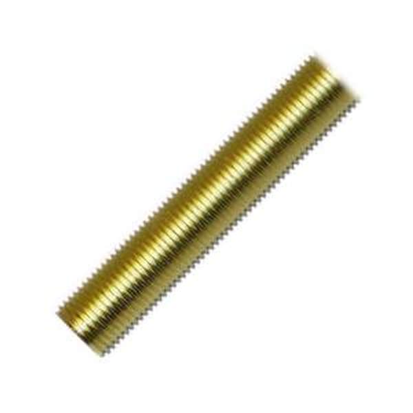 30" All Thread Brass Plated Lamp Pipe