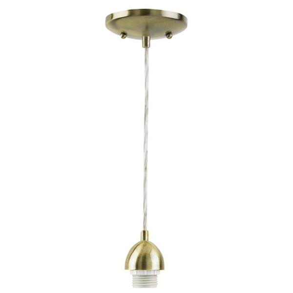 1 Light (Medium Screw Base) 5" Antique Brass Finish Mini Pendant Light Fixture