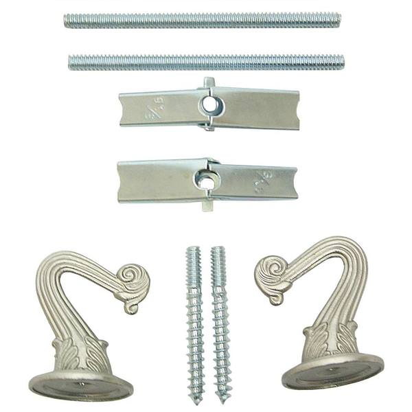 1.5" Brushed Pewter Swag Hook (2 pack)