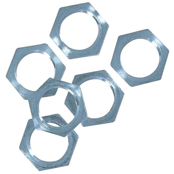 .6" Steel Hex Nuts (6 pack)
