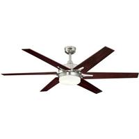 Westinghouse 60" Brushed Nickel "Cayuga" Reversible Six-Blade Indoor LED Ceiling Fan