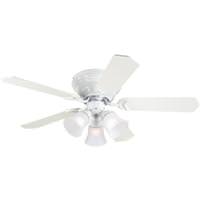 View 42" White "Contempra Trio" Reversible Five-Blade Indoor Ceiling Fan