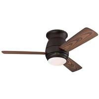 Westinghouse 44" Oil Rubbed Bronze Reversible 3 Blade Indoor LED Ceiling Fan with Remote Control