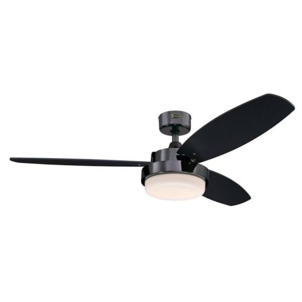 52" 24 watt 3000K Gun Metal "Alloy" Reversible 3 Blade Indoor LED Ceiling Fan